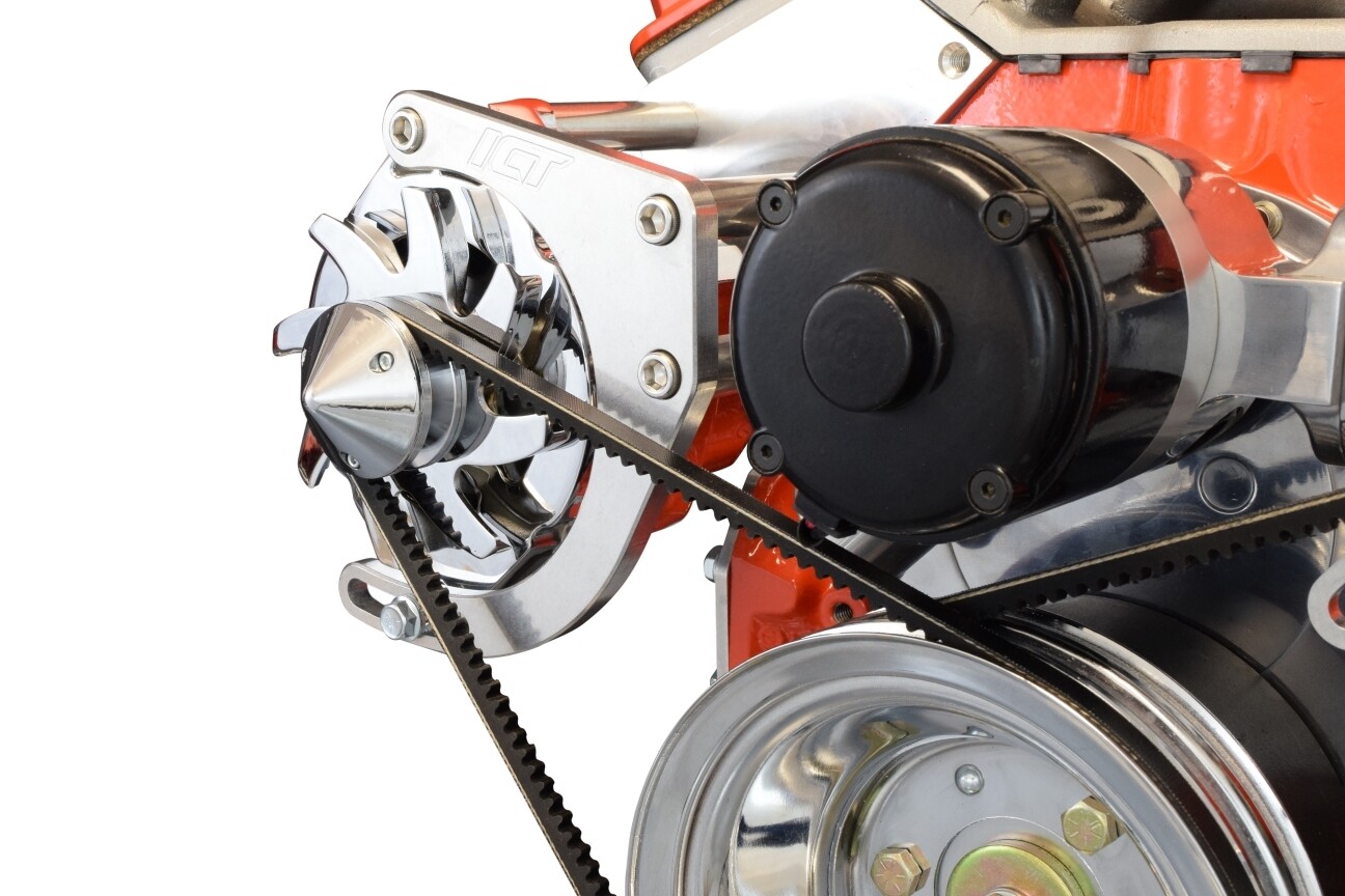 SBC Alternator & Power Steering Pump Accessory Drive Brackets Kit for Electri...