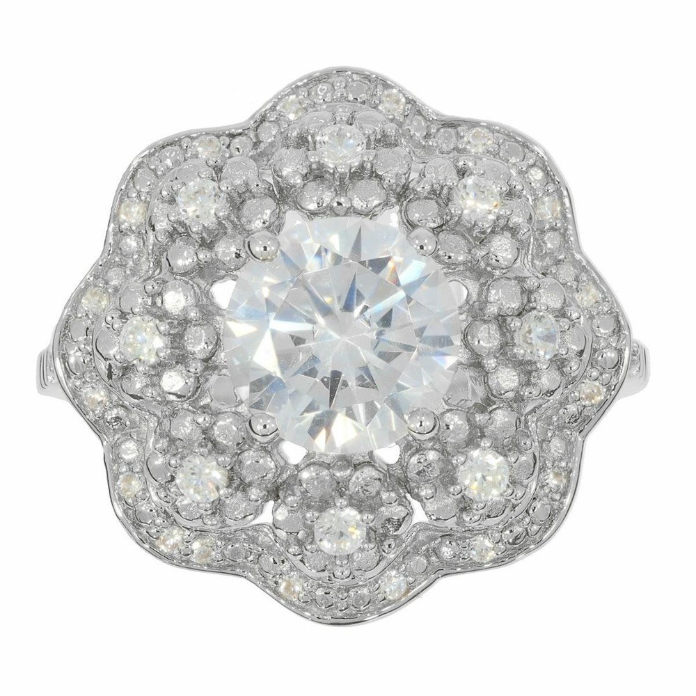 Sterling Silver Semi Mount Ring Setting RD 8x8mm White Topaz