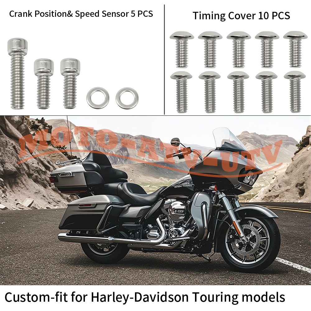 Stainless Steel Engine Bolt Screw Kit Set For Harley Touring Road King 2007-2016