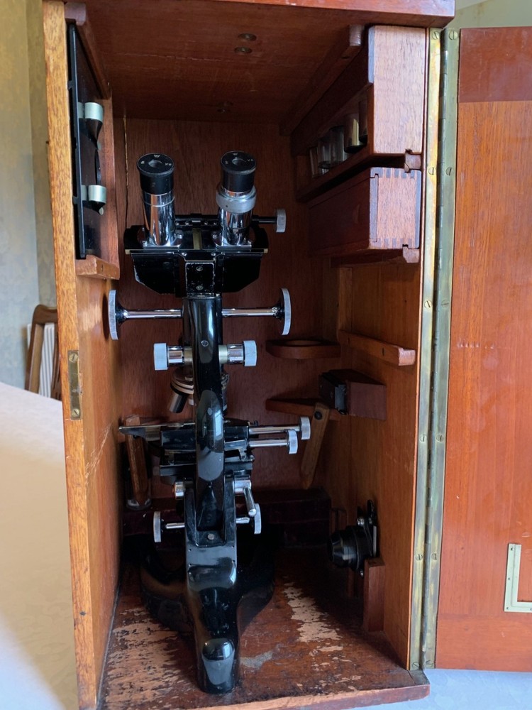 Vintage Watson Bactil Mono & Binocular Research Microscope #65792 - c1938, Cased