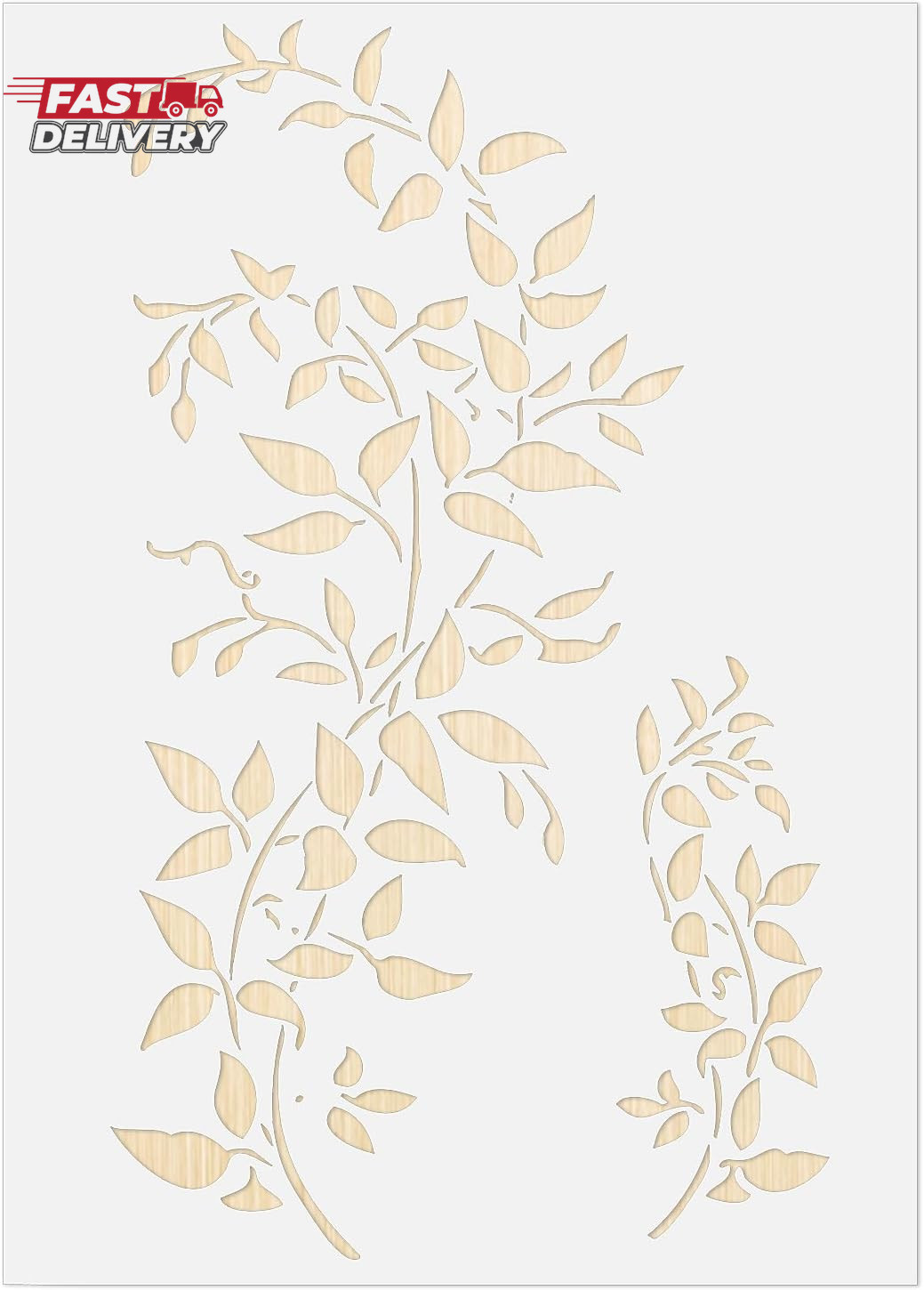 Large Vine Stencils for Painting on Wood Wall A4 Size Reusable Wall Painting Ste