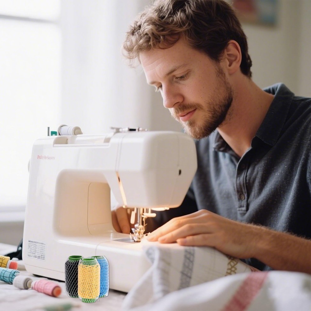 100 Pcs Thread Net Spool Saver, Embroidery Machine Thread Spools Sleeve Nets ...