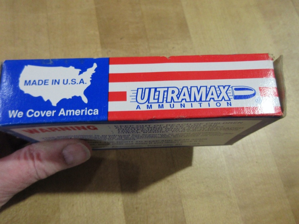 Empty Ammo Box Ultramax 9mm FMJ with plastic insert. (w21) # 13