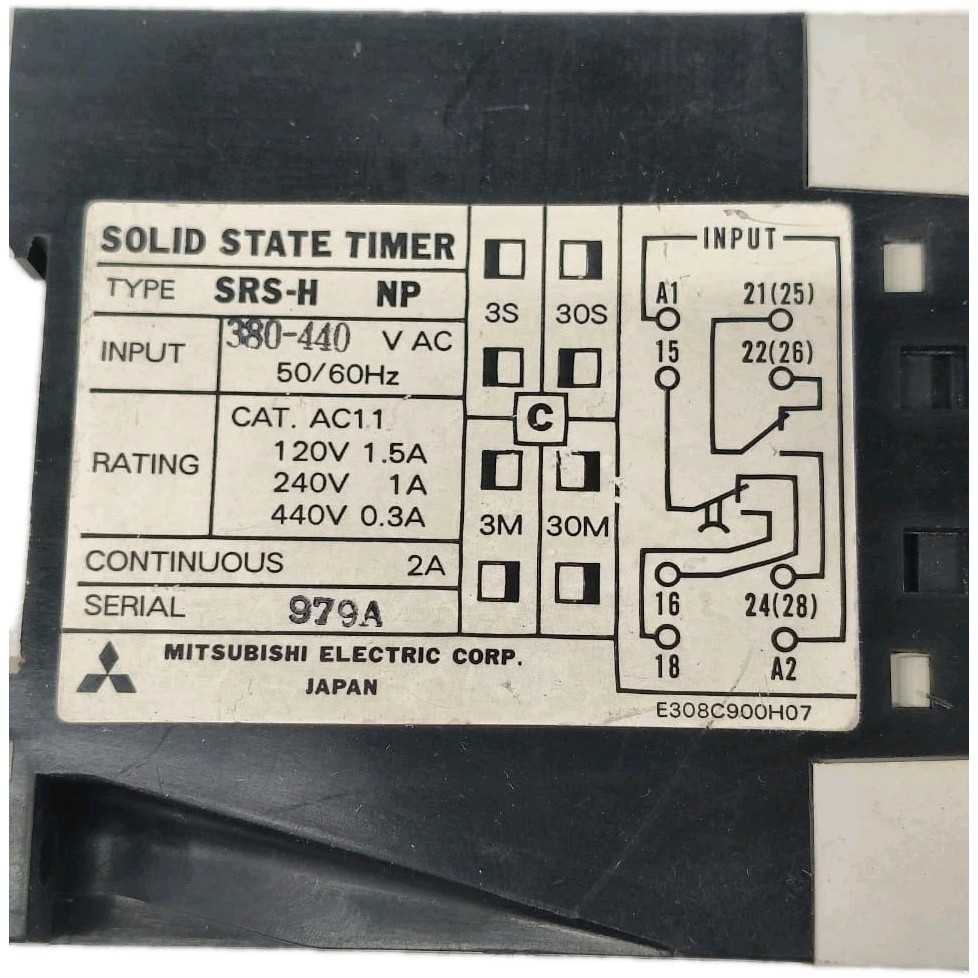 MITSUBISHI ELECTRIC SRS-H NP SOLID STATE TIMER FAST SHIPPING