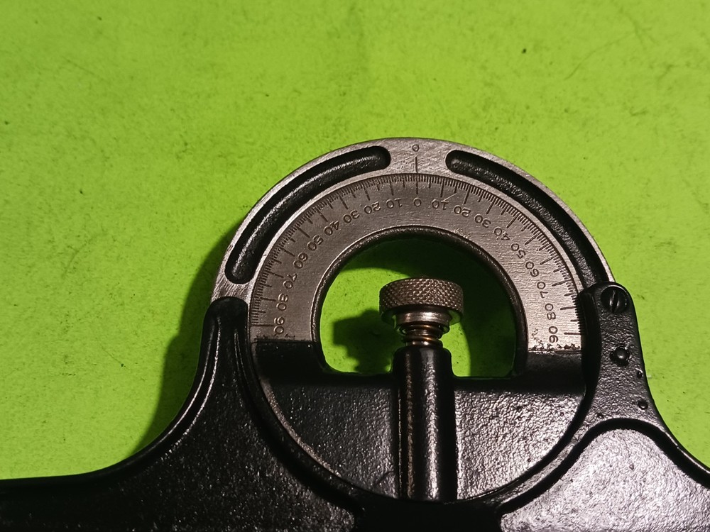 VINTAGE LUFKIN PROTRACTOR HEAD BLACK (FOR COMBINATION SQUARE) WORK GREAT