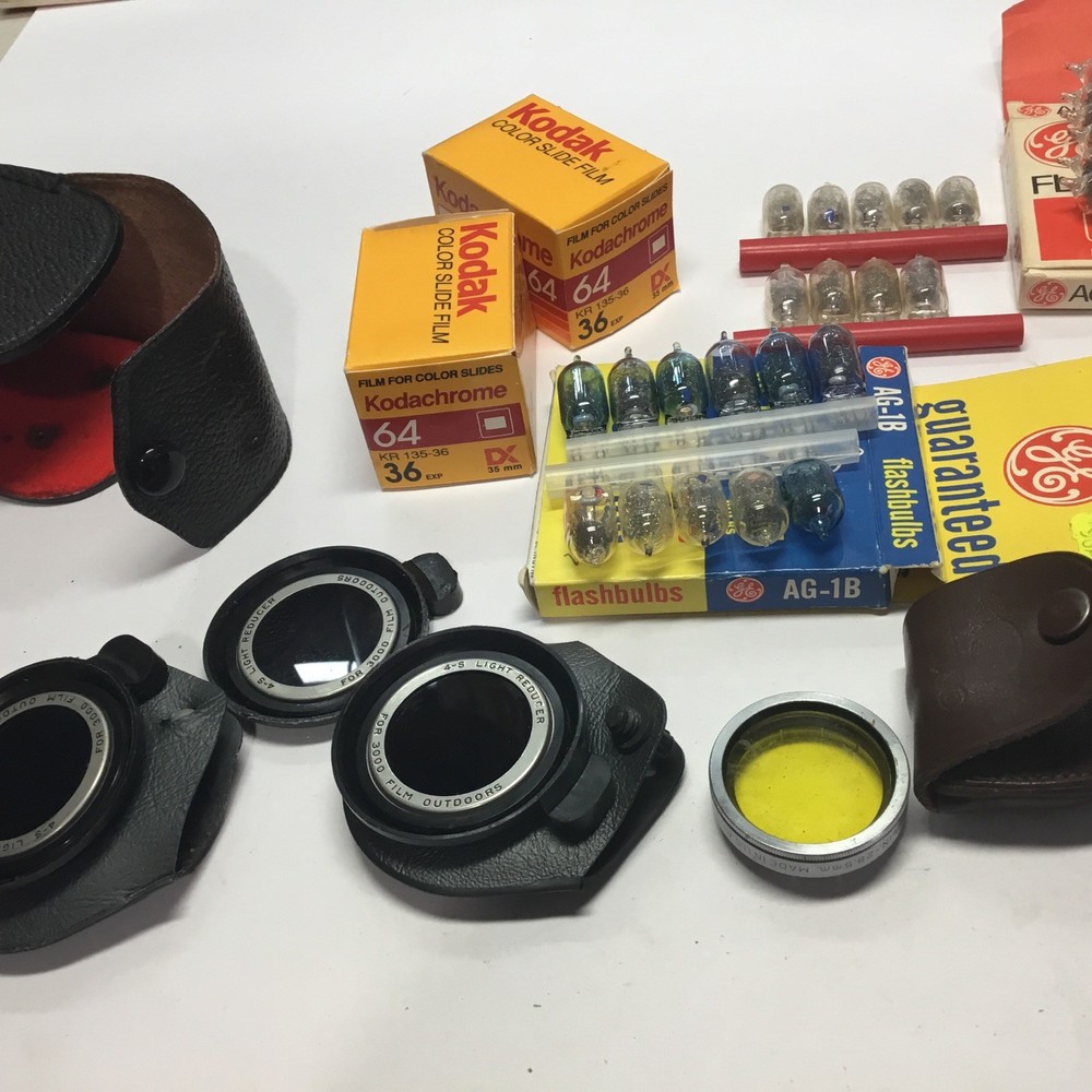 vtg camera accessories lot .