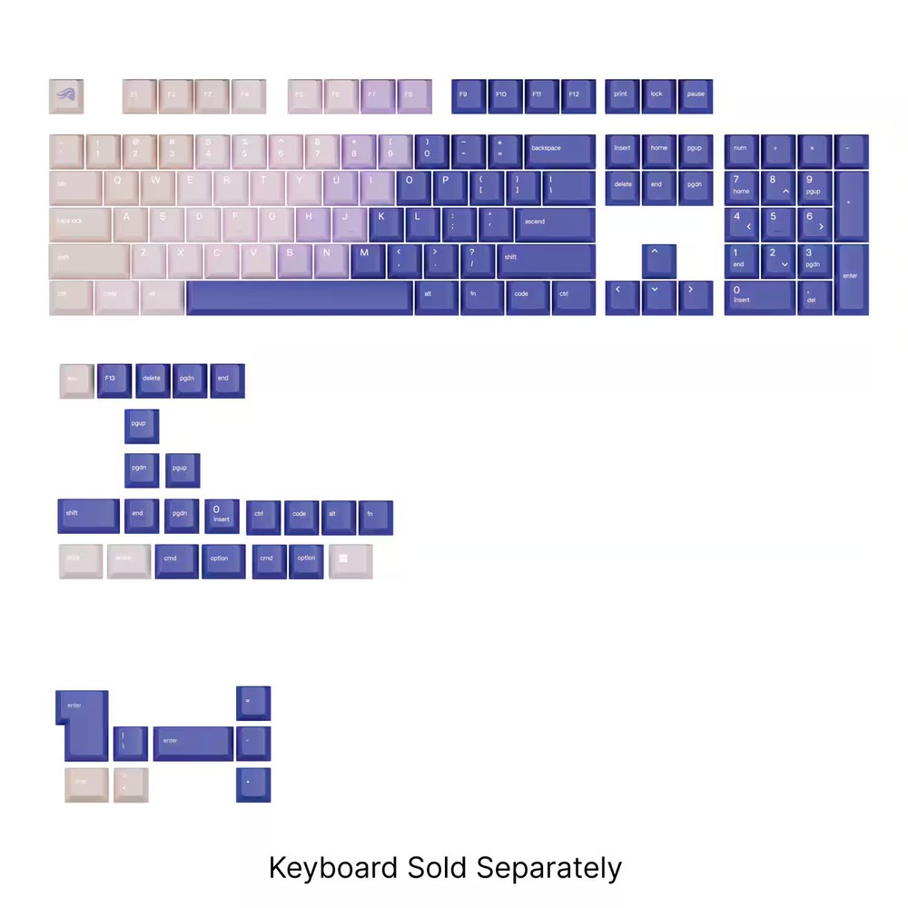 Glorious - GPBT Gradient Universal Keycap Set Compatible with Most 100% 85% 8...