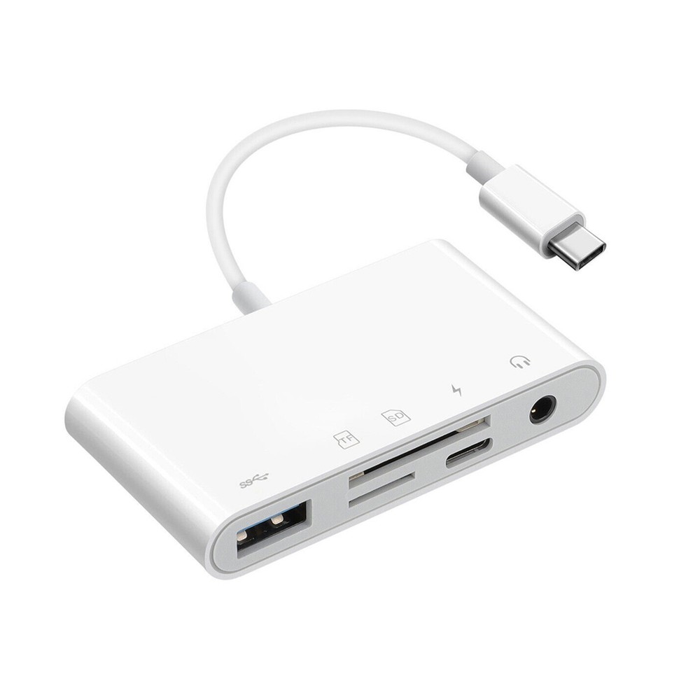 5-IN-1 USB-C Memory Card Reader High-Speed Hub Adapter for Micro SD SDXC CF SDHC