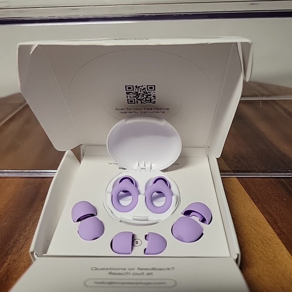 Noise Reduction Loop Quiet 2 (24dB) Reusable Earplugs ~ Violet ~ OPEN BOX