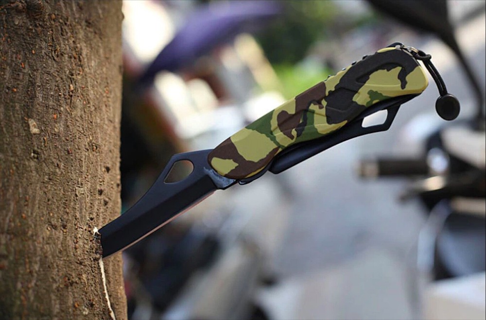 Folding Army Military Pocket Survival Bug Out Bush Knife Blade Multi Function