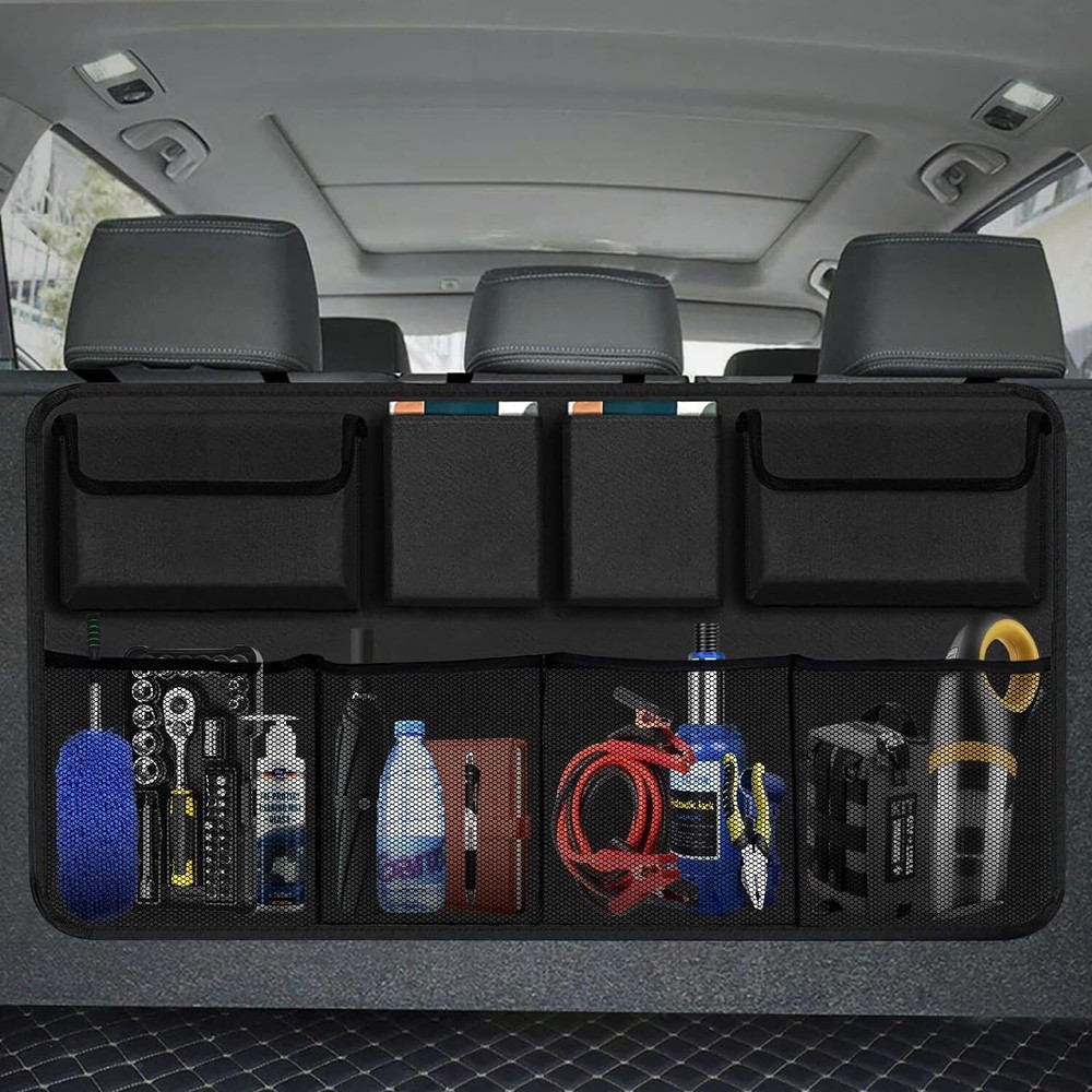 Car Cargo Net Trunk Organizer Hanging Back Seat Storage Organizer Bag Universal,