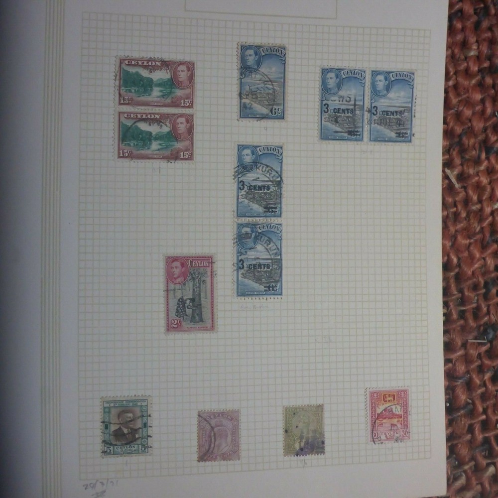 OLD CEYLON 13X MIXED OLD CEYLON USED STAMPS HINGED