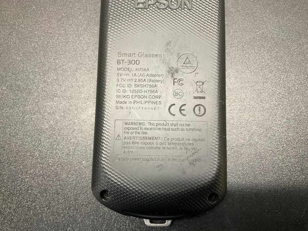 controller unit for the Epson Moverio BT-300 smart glasses.