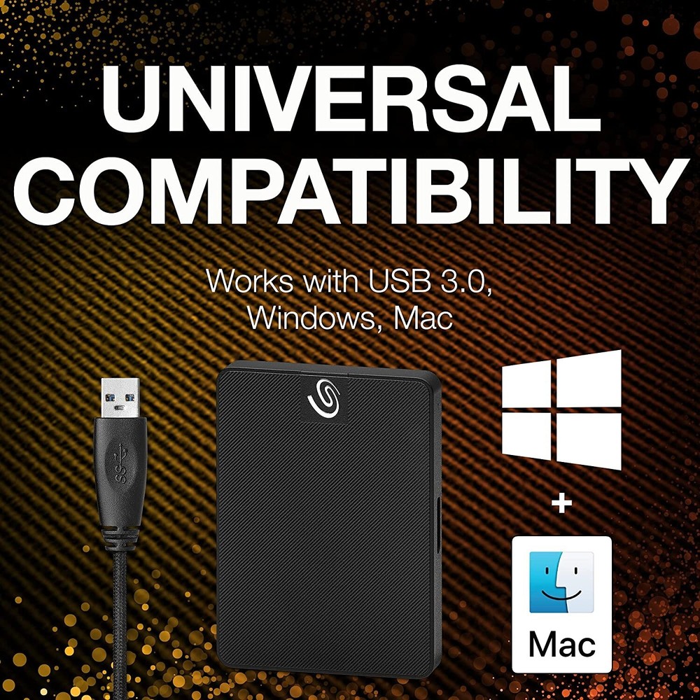 Seagate 1 TB,Portable External Solid State Drive for PC and Mac STJD1000400