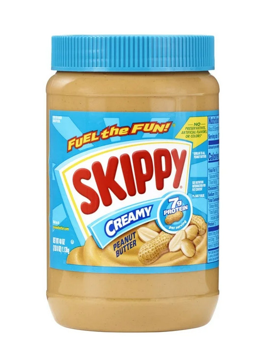 SKIPPY Peanut Butter, Creamy, 7 g protein per serving, Shelf-Stable, 40 oz Plast
