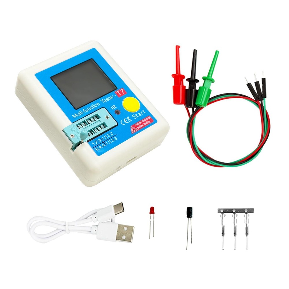 Full Color Display Transistor Meter -t7 Multifunction Component Tester Meter