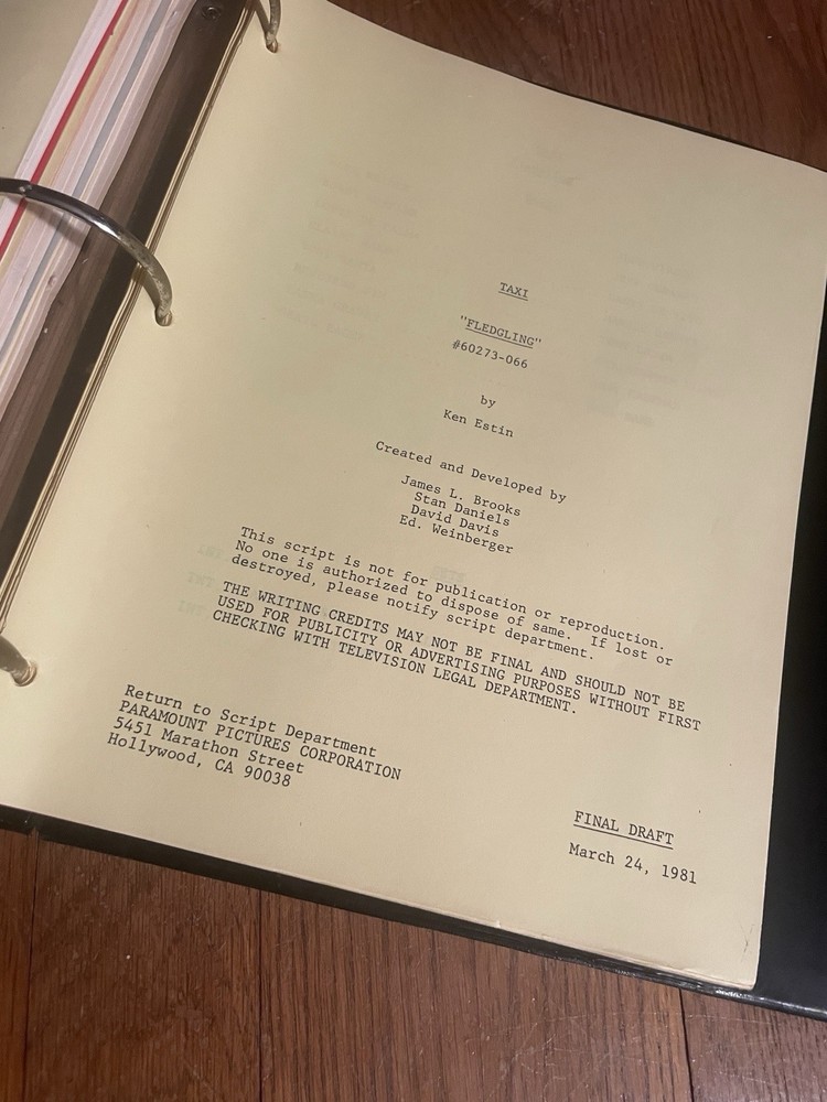 TAXI sitcom 1981 PRODUCTION BINDER Paramount Studios Casting, Scripts, Revisions