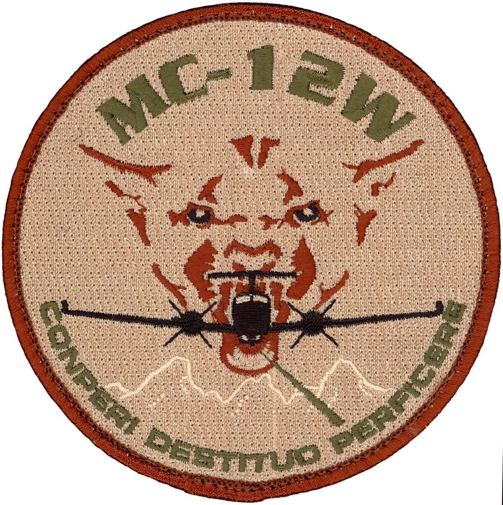 USAF 489th RECONNAISSANCE SQUADRON PATCH - MC-12W - DESERT