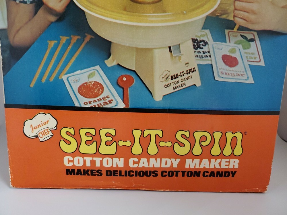 Vintage Junior Chef See it Spin Cotton Candy Machine New