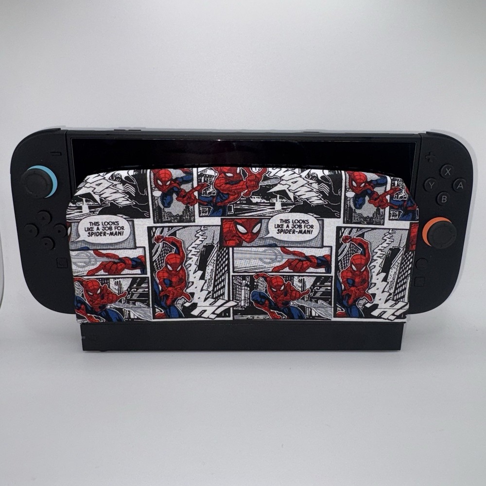 Nintendo Switch 2 Dock Cover Screen Protector Decor Sleeve Spiderman Comic Style