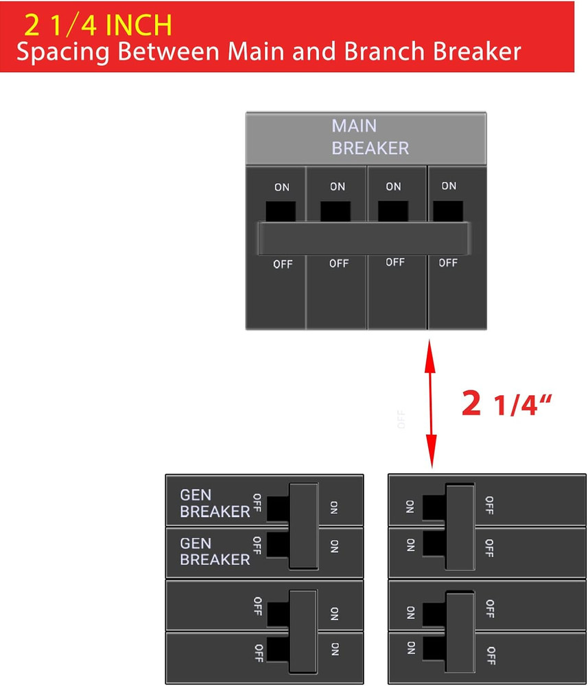 Generator Interlock Kit Compatible with GE General Electeric Vertical Main150 or
