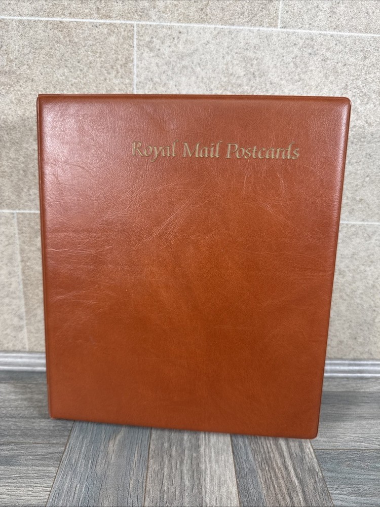 27 Pages ROYAL MAIL TAN BROWN POSTCARDS STAMP ALBUM
