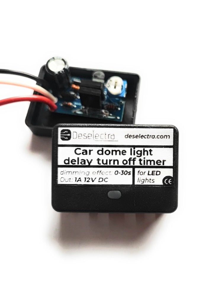 3A LED car dome interior light switch timer 1-30s 12V dimming effect negative