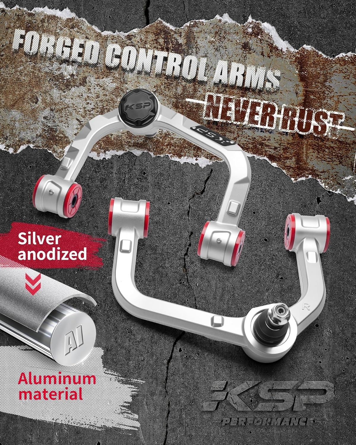 KSP Forged aluminum Upper Control Arm For 2004-2020 Ford F150 W/ 2-4" Front Lift