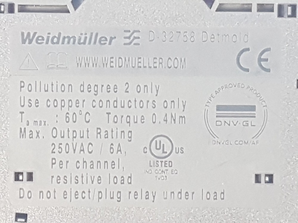 Weidmuller 1126940000 Solid State Relay Module - TOS 24VDC 48VDC 0.1A - Unused