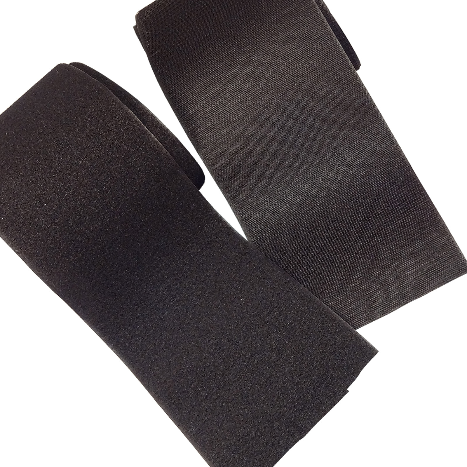 4" Inch Wide x 1 YARD (3 Feet) BLACK Sew on Hook & Loop Fastener Tape Set FREESH