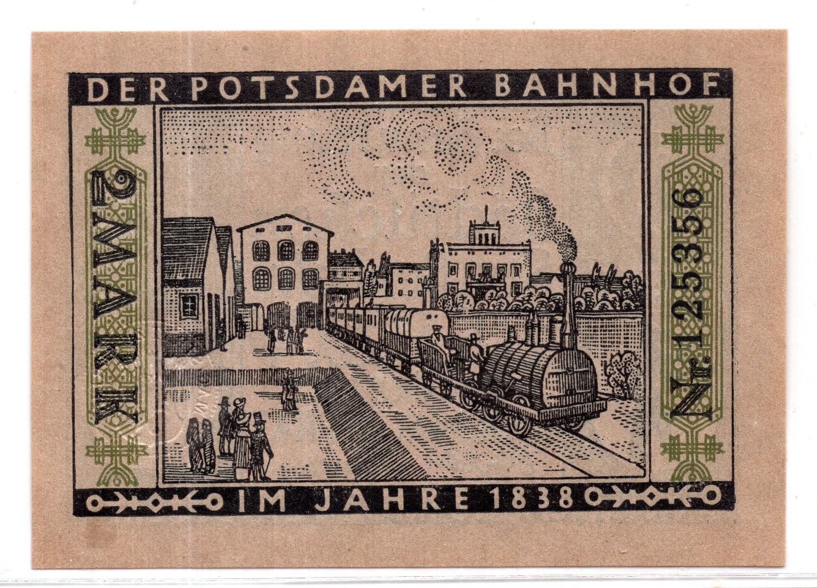 1922 Germany Berlin Notgeld 2 Mark Note (3961)