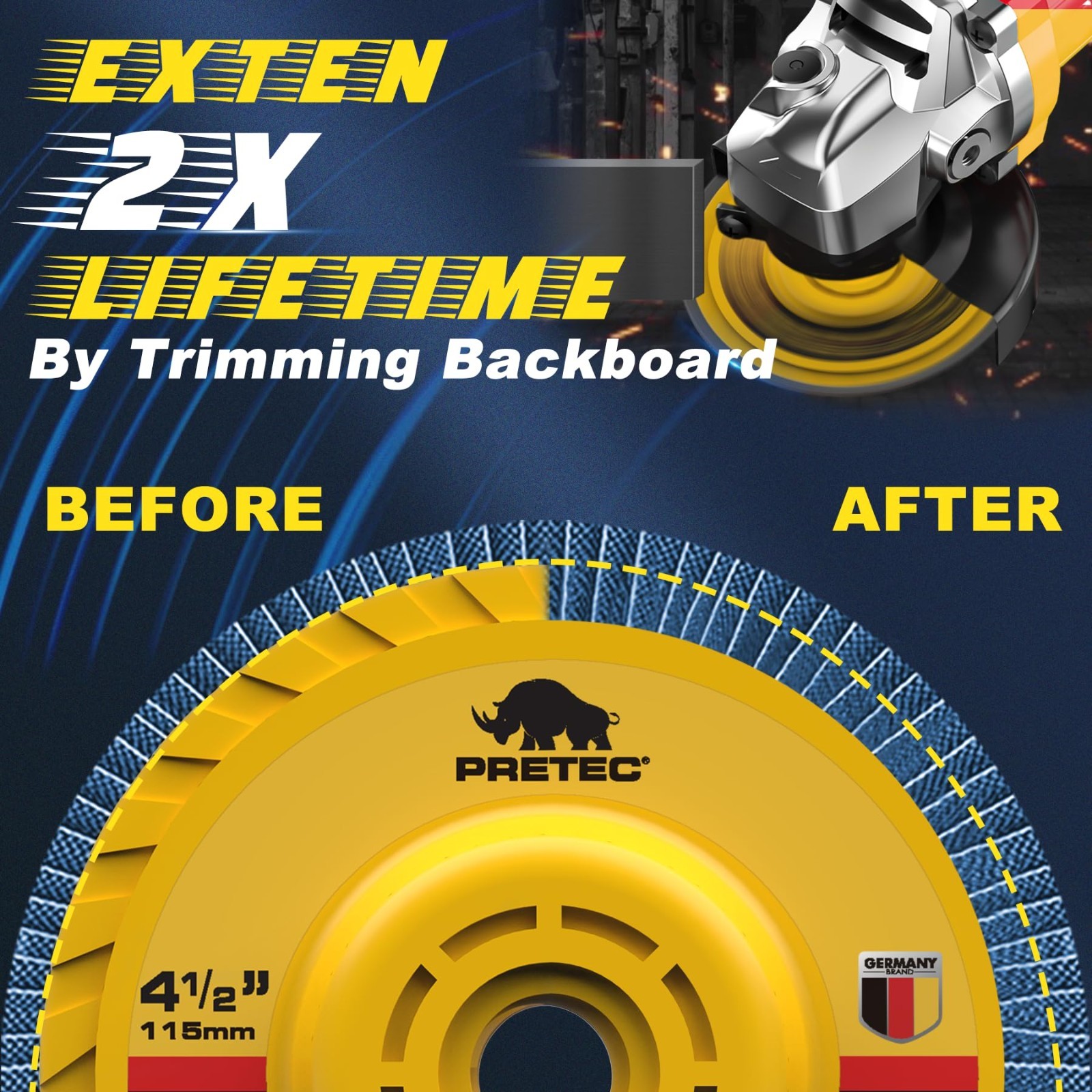 20PC Flap Discs 4-1/2" 40Grit T29 Tool-Free Zirconia Angle Grinder Sanding Wheel