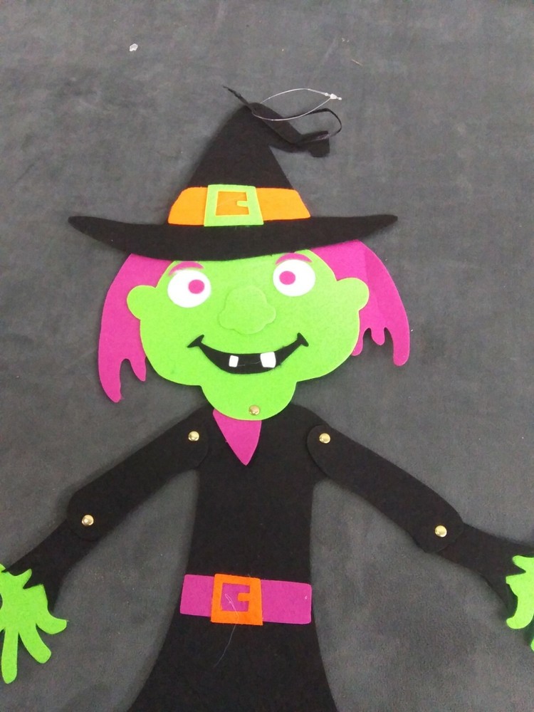 22 Inch Felt Witch Halloween Decor new