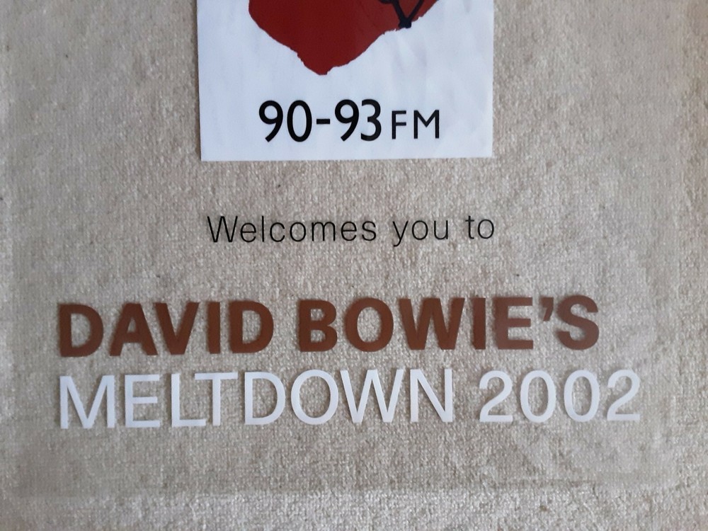 Very Rare David Bowie's Meltdown 2012 pvc window sticker