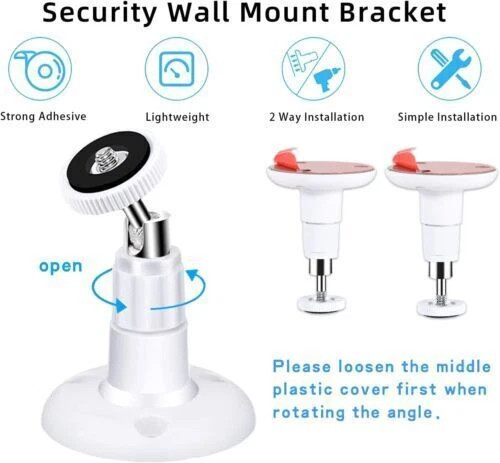 2pcs Universal Wall Mount Bracket for Security Camera with 1/4" Screw Connector