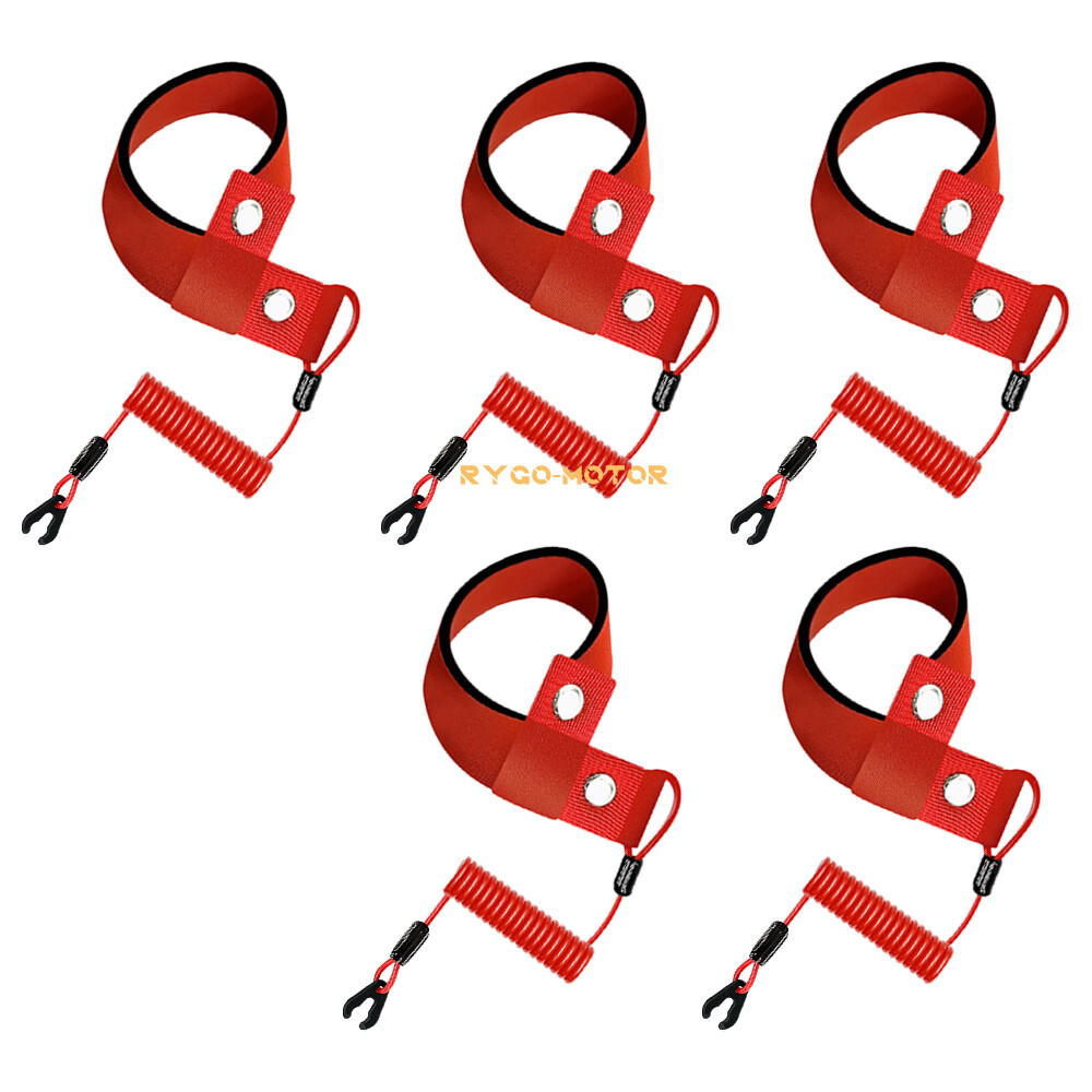 5Pack Stop Kill Safety Key Lanyard for Yamaha All Jet Ski WaveRunner WaveVenture