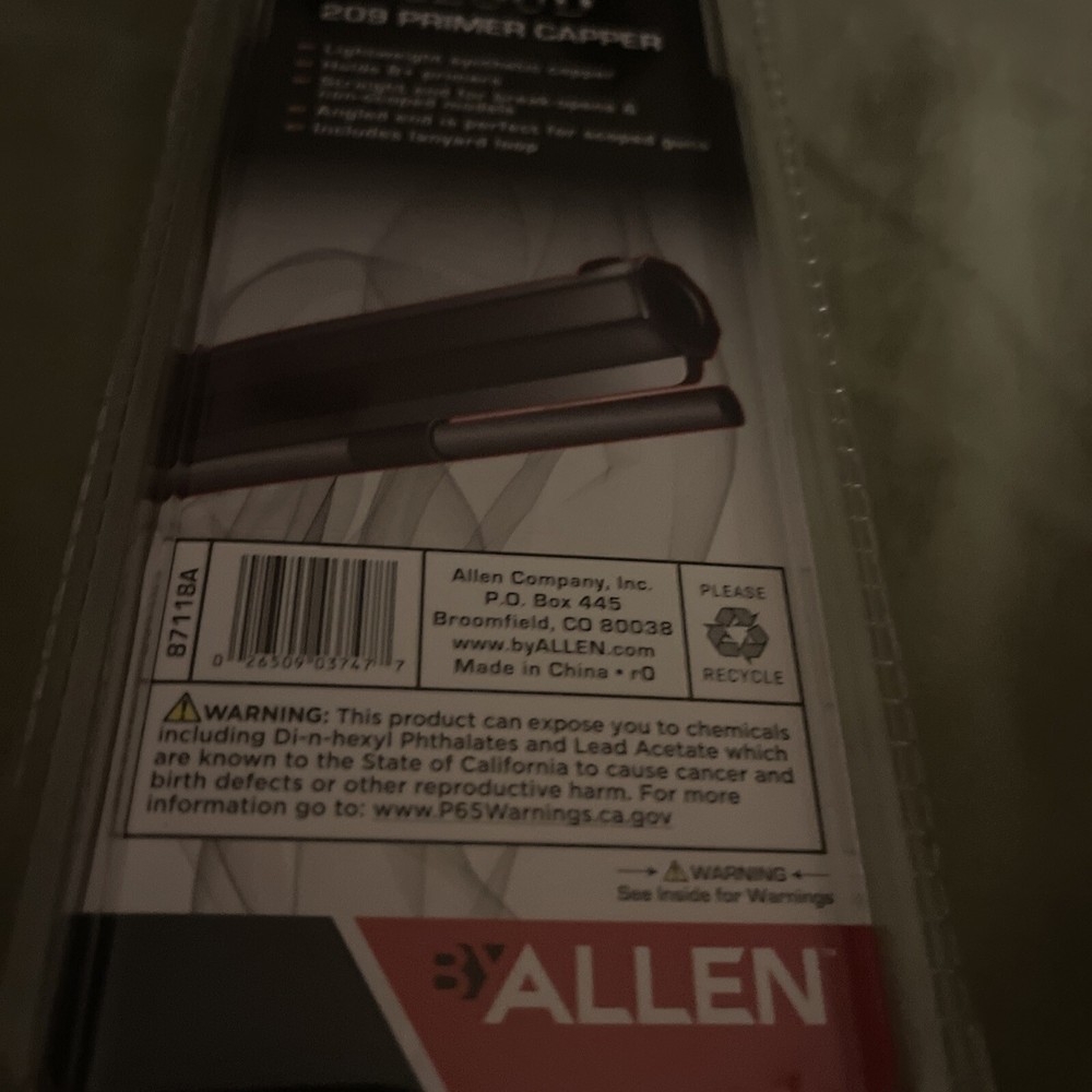 Allen Thunder Cloud 209 Primer Capper for Muzzleloader Black Powder 87118A Deer