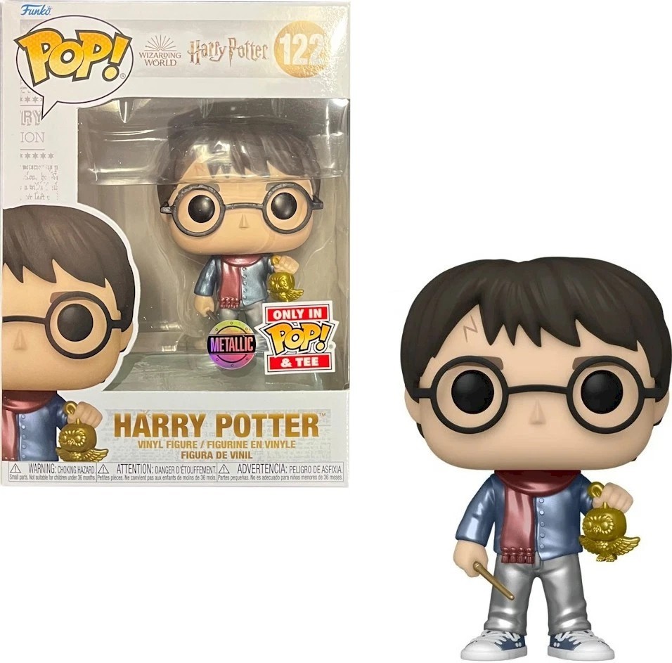 Funko POP! Harry Potter Metallic Holiday Harry Exclusive Edition #122 NEW