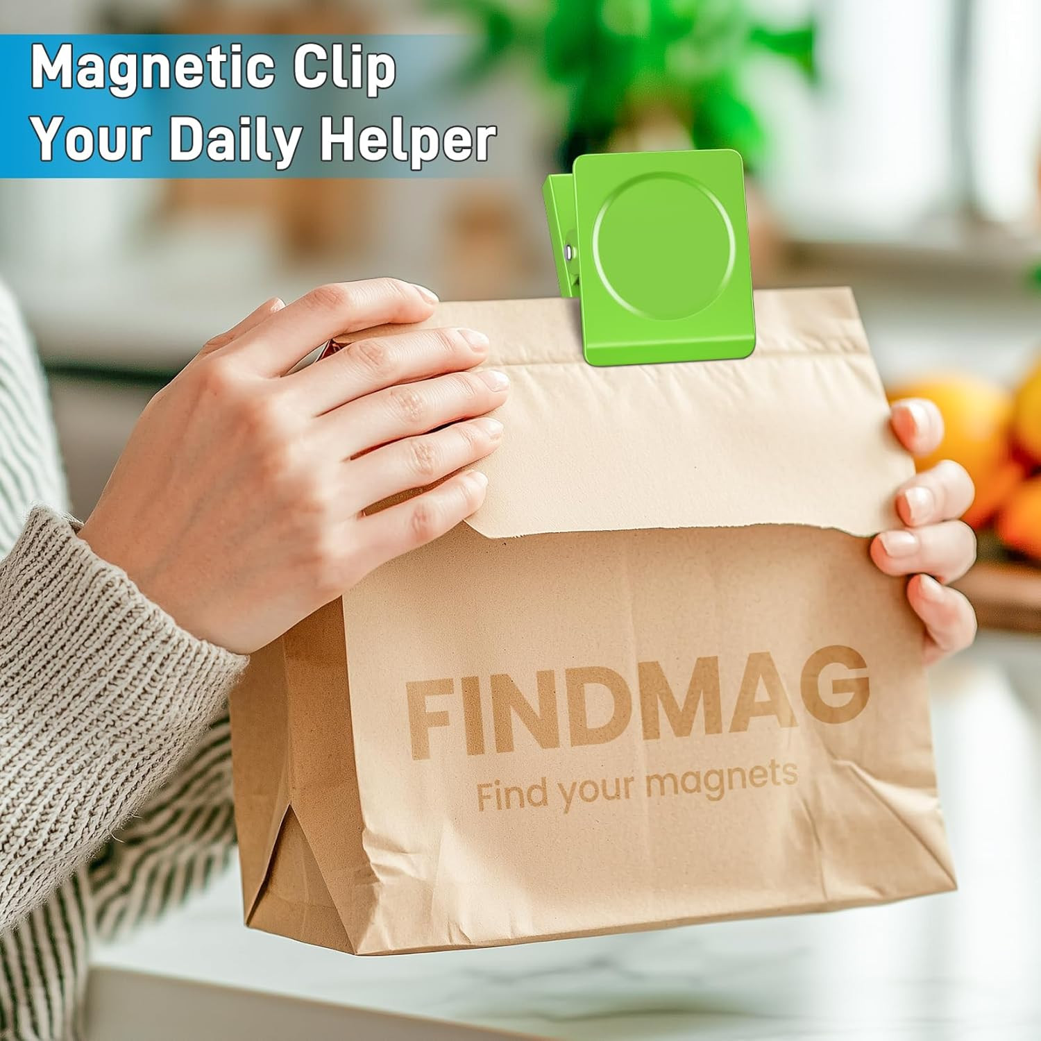 Extra Large Clip Magnets, 4 Pack Coloful Magnetic Clips Heavy Duty, Magnet with