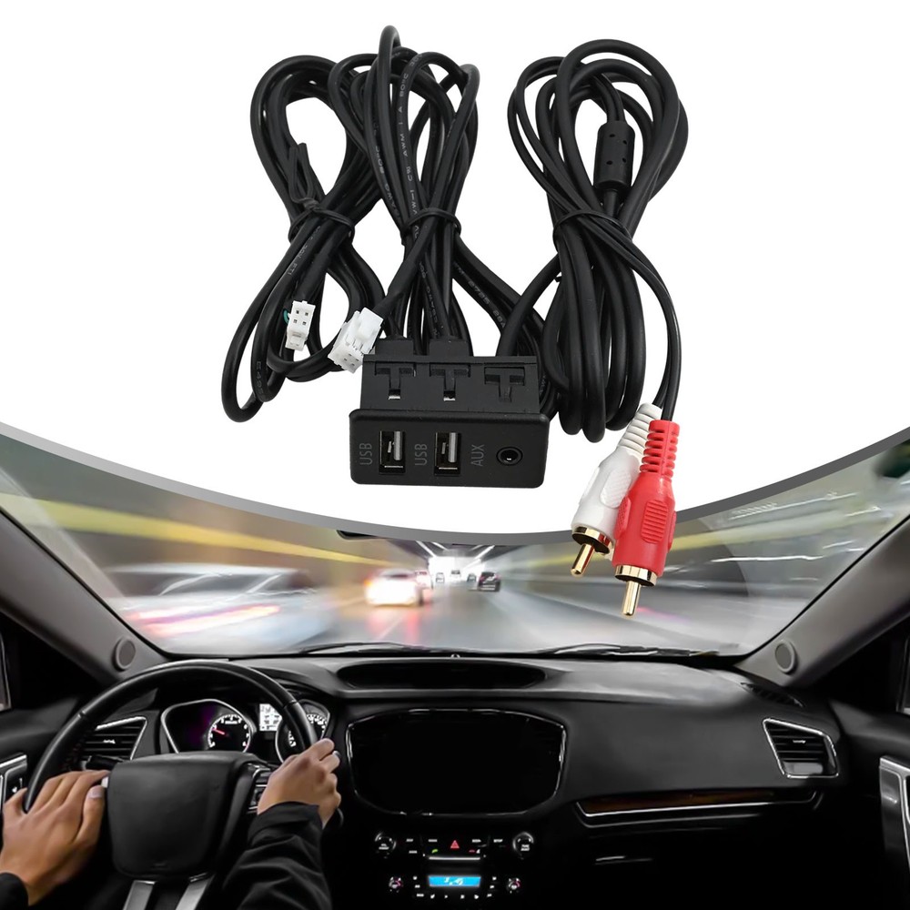 Premium Car for DASH Mount USB+TYPEC Port Panel Interface with 145cm Cable
