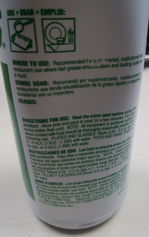 BETCO 18512 IN-SYNC Dish Detergent 1qt