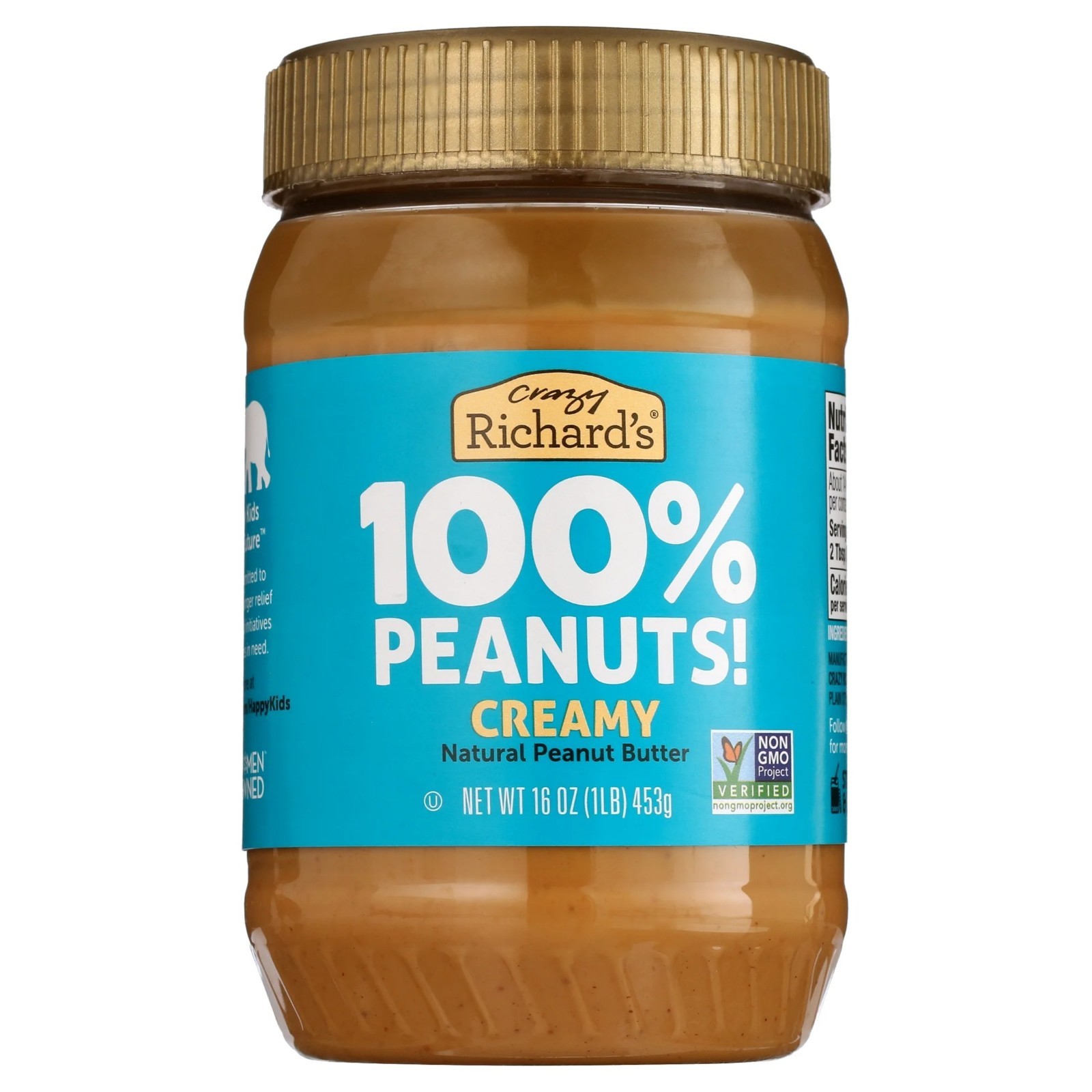 (2 pack) Crazy Richard's All-Natural Creamy Peanut Butter, 16 oz..