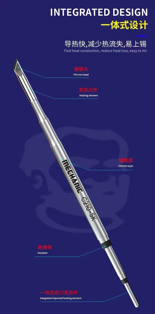 MECHANIC Original Precision T210 Soldering Iron Tip, C210 TS Pointer Tip