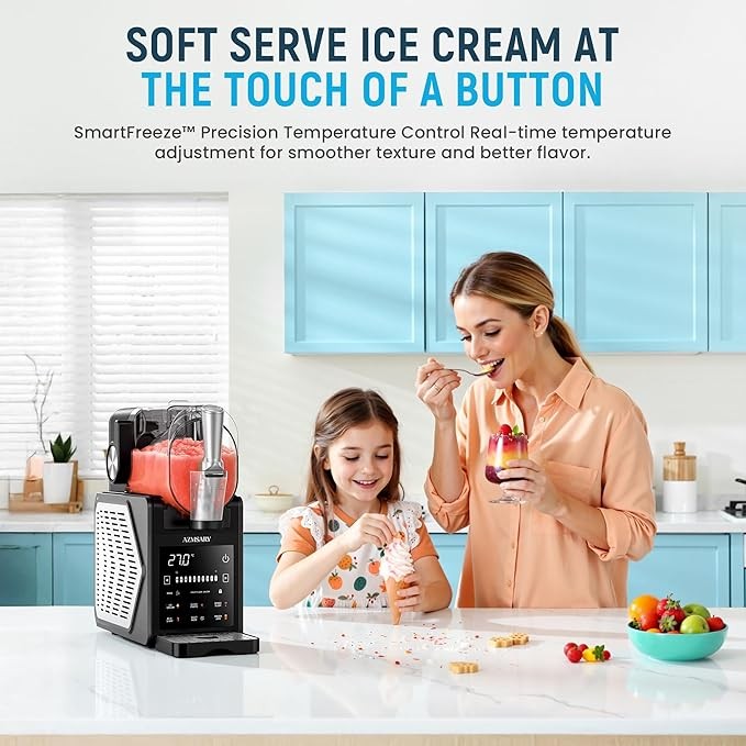 Slushie Machine 85oz Ice Cream Maker LED Programs