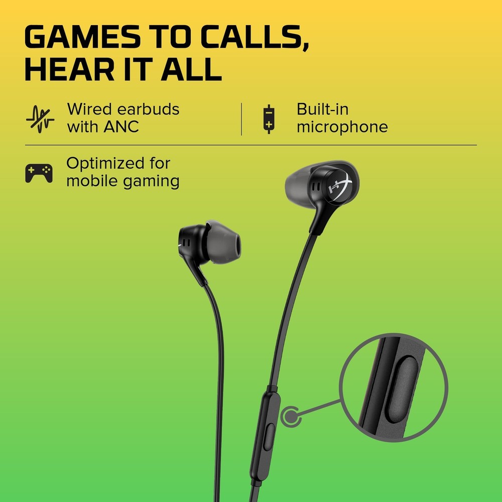 HyperX Cloud Earbuds II – 14mm Drivers, Four Eartips, Hard-Shell Carrying