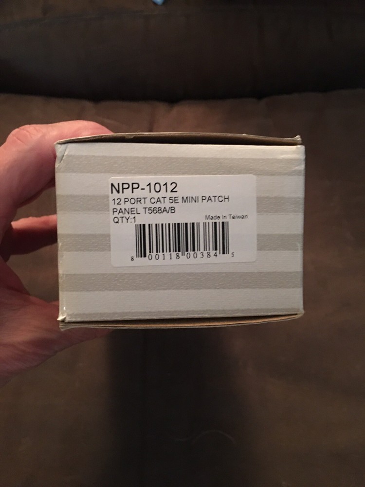 Quest Cabling System 12 port Mini Patch Panel w/89D Bracket Cat 5e