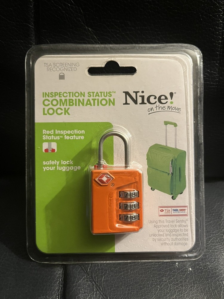 Nice! Luggage 3 Combination Lock TSA screening Recognized New!