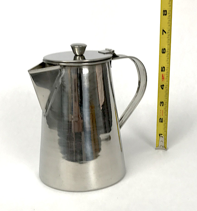 Tall Coffee Pot - Stainless - Historical Reenactment