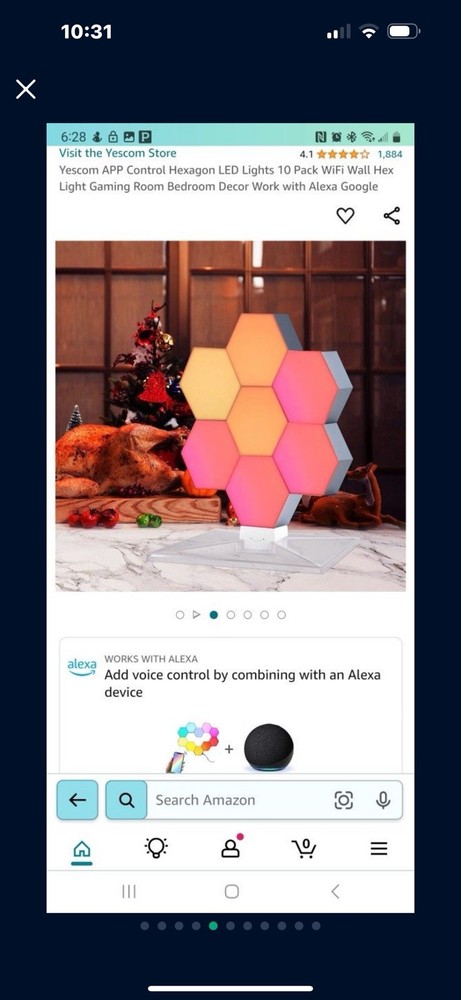 Yescom APP Control Hexagon LED Lights 10 Pack WiFi Wall Hex Light (New)