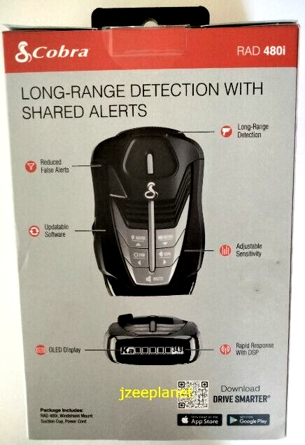 RAD 480i Laser Radar Detector Long Range Bluetooth Driver App Front Rear Detect